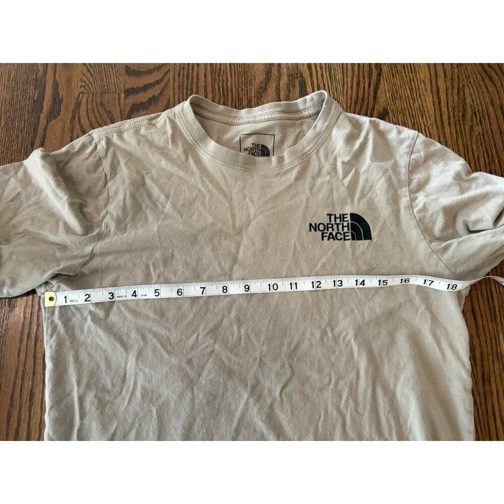 The North Face Walls Are Meant For Climbing Lng Sleeve Tan T-Shirt S Mens Cotton
